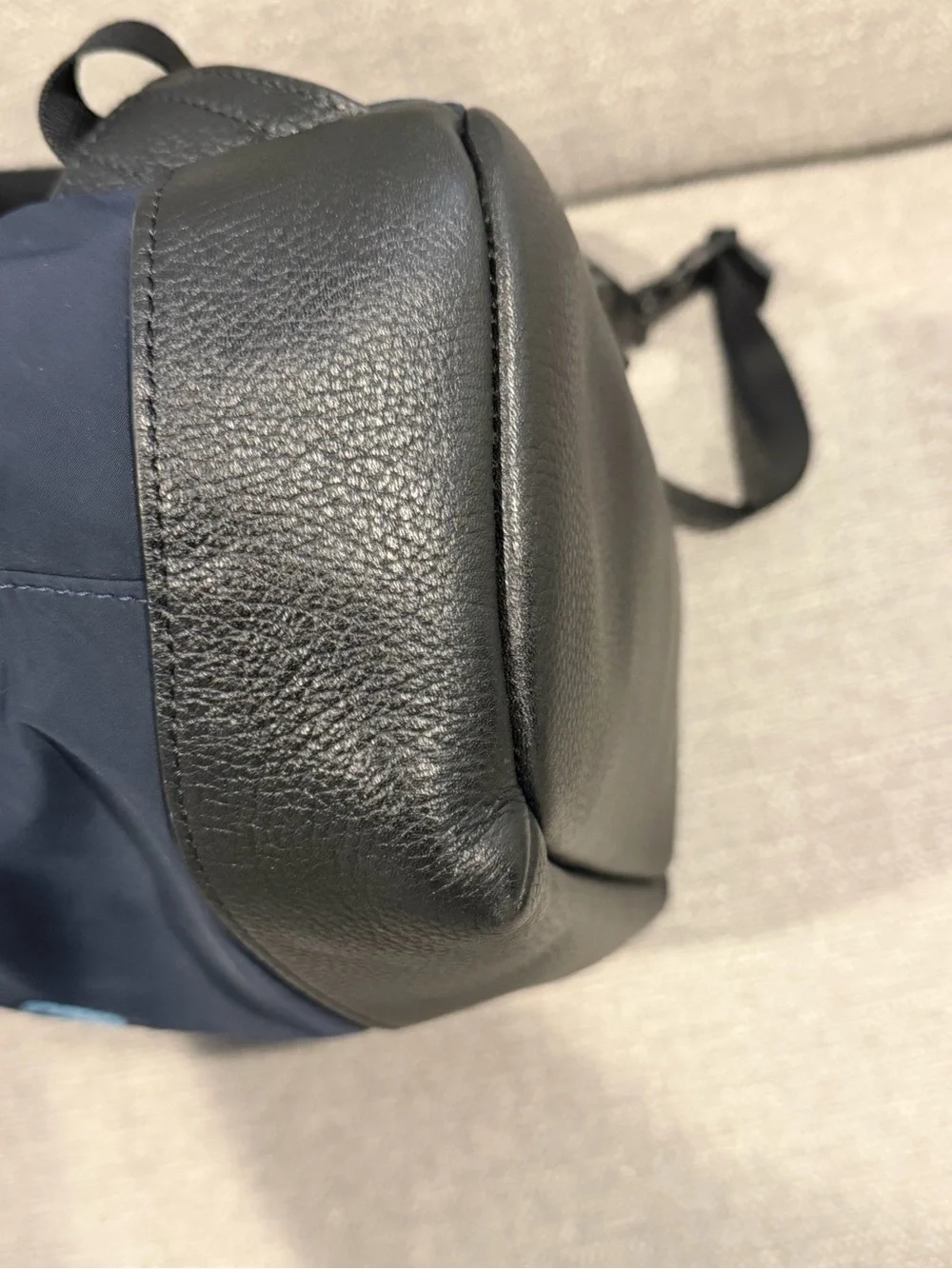 Burberry Navy Backpack with London Patch Motifs